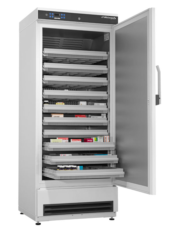 Medikamentenkühlschrank MED-125 von Kirsch mit offener Standardtüre