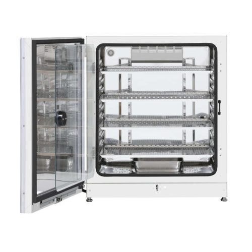 CO2 Inkubator MCO-230AIC-PE-IncuSafe von PHC, PHCbi mit offener Türe und Ansicht von vorne