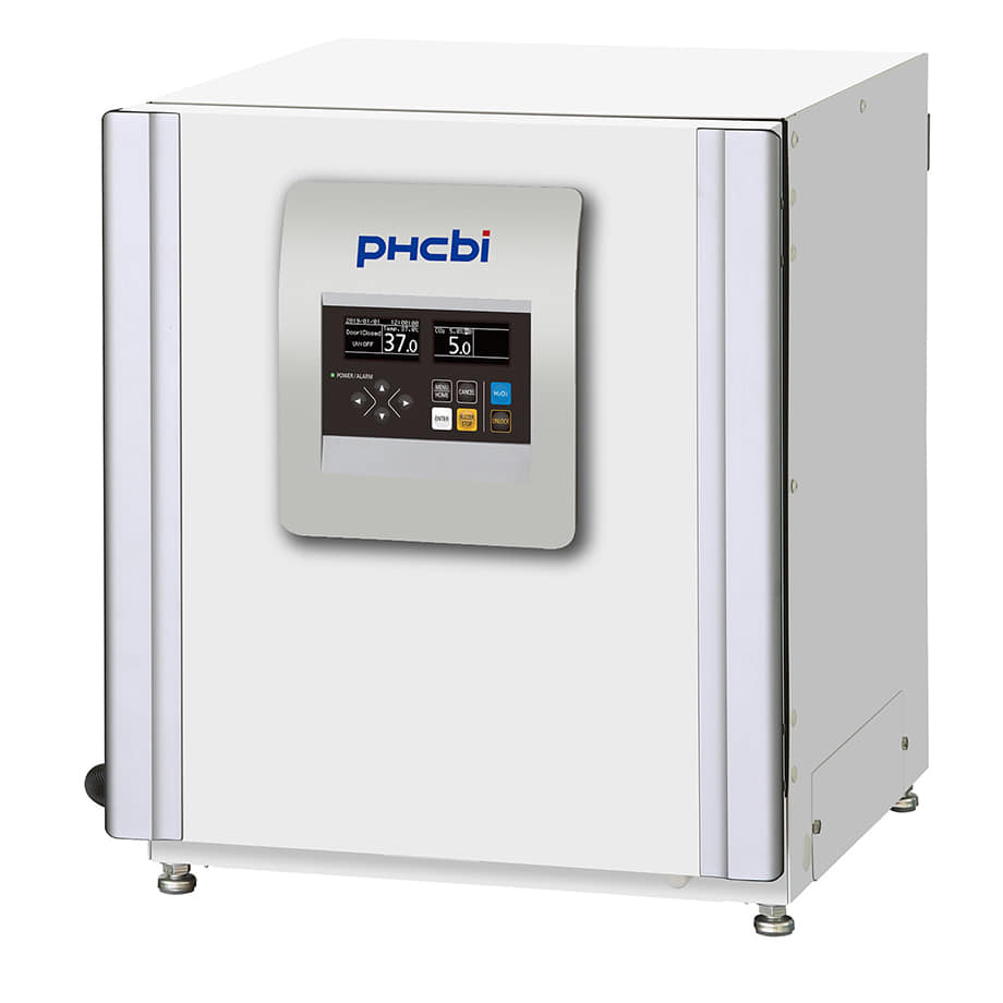 CO2 Inkubator MCO-50AIC-PE-IncuSafe von PHC, PHCbi mit geschlossener Türe und Ansicht von der Seite