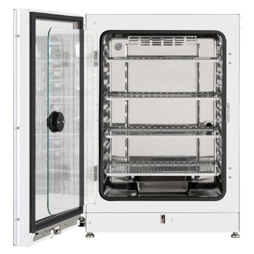 CO2 Inkubator MCO-170AIC-PE-IncuSafe von PHC, PHCbi mit offener Türe und Ansicht von vorne