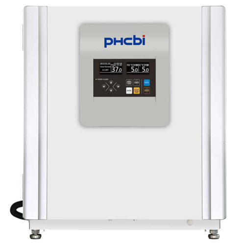 Multigas Inkubator MCO-50M-PE-IncuSafe von PHC, PHCbi mit geschlossener Türe und Ansicht von vorne