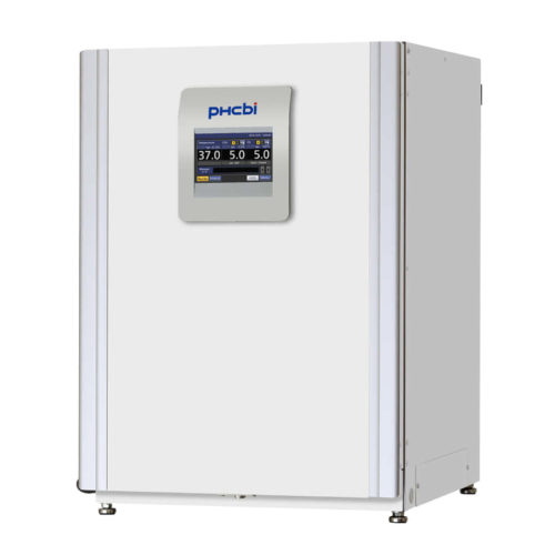 Multigas Inkubator MCO-170MUV-PE-IncuSafe von PHC, PHCbi mit geschlossener Türe und Ansicht von der Seite