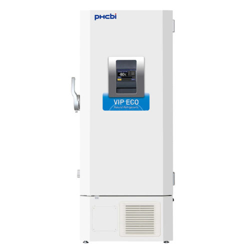 Ultratiefkühlschrank MDF-DU502VHW-PE Hybrid von PHC, PHCbi mit geschlossener Türe und Ansicht von vorne