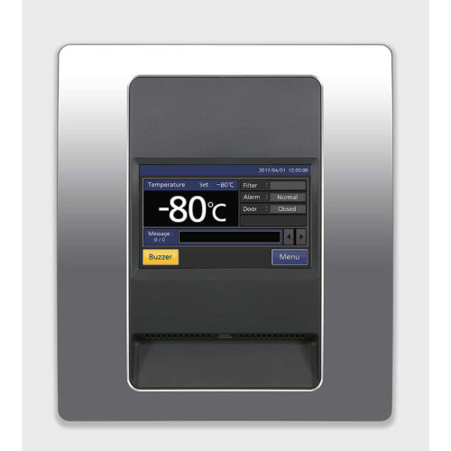 Ultratiefkühlschrank MDF-DU702VH-PE VIP ECO von PHC, PHCbi Display und Ansicht von vorne