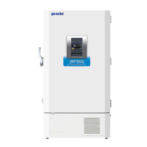 Ultratiefkühlschrank MDF-DU702VHW-PE Hybrid von PHC, PHCbi mit geschlossener Türe und Ansicht von vorne