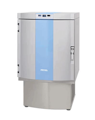 Labor / Industrie Ultratiefkühlschrank TS 80-100 von FRYKA mit geschlossener Standardtüre und Ansicht von der Seite