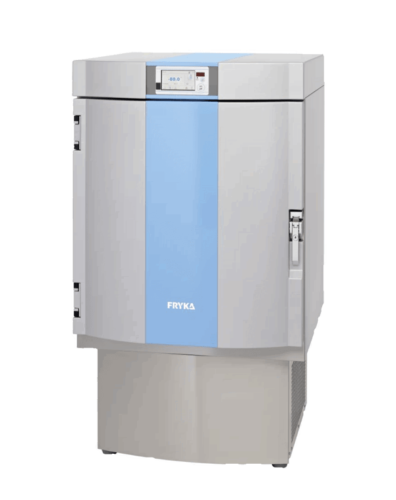 Labor / Industrie Ultratiefkühlschrank TS 80-100 logg von FRYKA mit geschlossener Standardtüre und Ansicht von der Seite