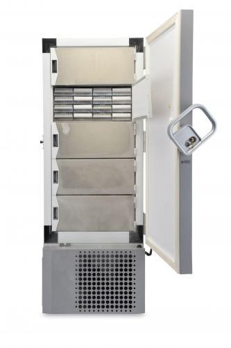 Labor Ultratiefkühlschrank RLE40086V von Thermo Scientific REVCO mit offener Standardtüre und Kryoboxen